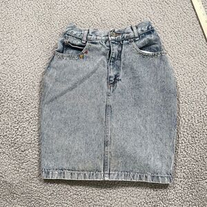 Vintage Jean Skirt Women's Denim No problem jeweled Acid Wash Size 3/4